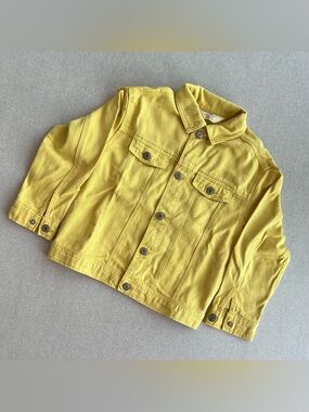 H&M Kids Yellow Denim Jacket, Size 7-8